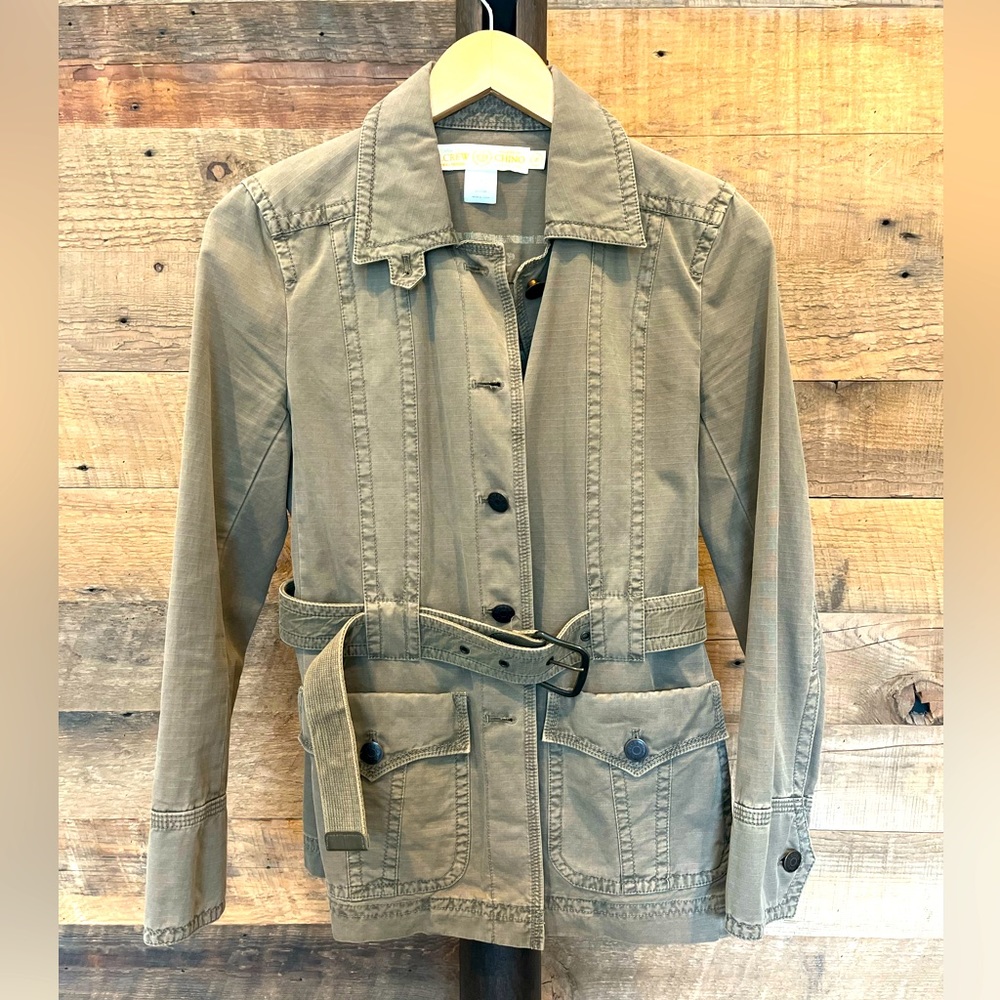 J. CREW Weathered, Broken-In Chino, Classic Twill Jacket, Army Green. Size SMALL